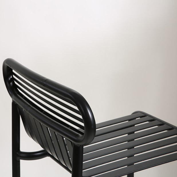 Industrial Square Bar Table Set 1/2 Pieces Counter Table with Iron High Stools