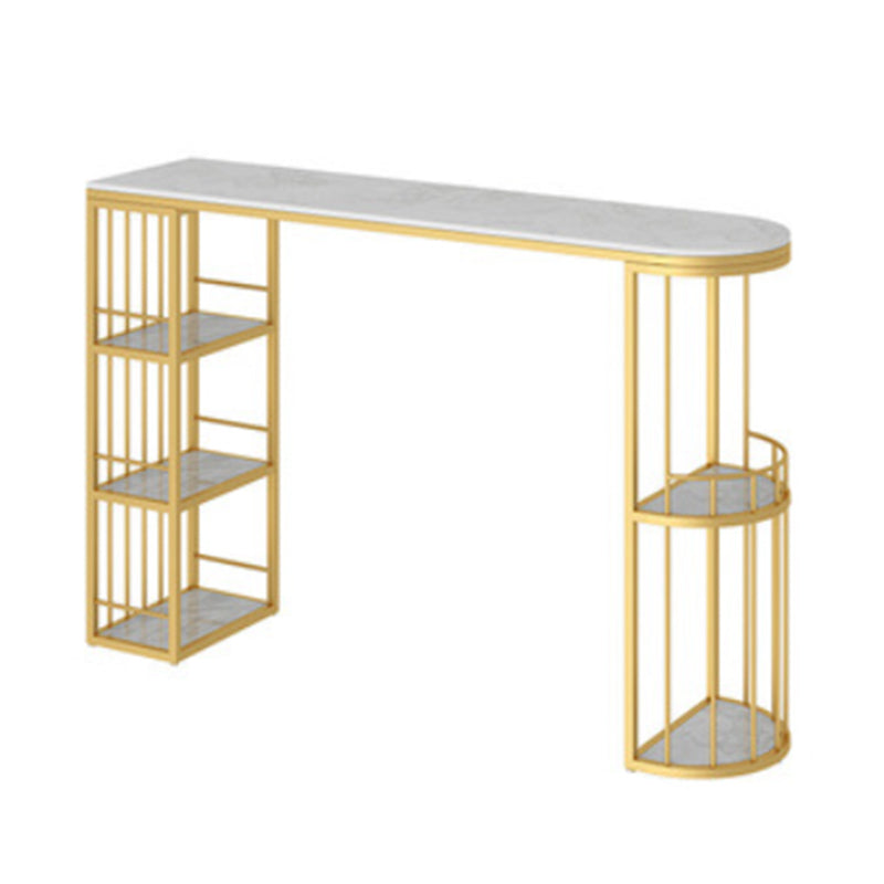 Modern 1/3 Pieces Bar Table Set Stone Counter Table with Backrest Stools