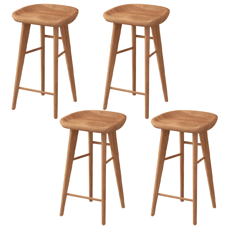 1/3/4/5 Pieces Solid Wood Table and Stool Set Matte Finish Modern Bar Set