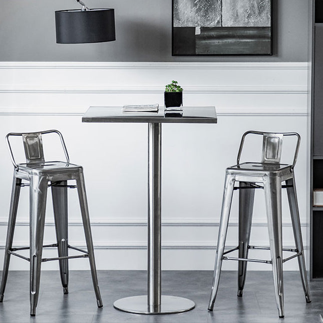 1/2/3/5 Pieces Industrial Bar Set Stainless Steel Bar Stool and Table Set