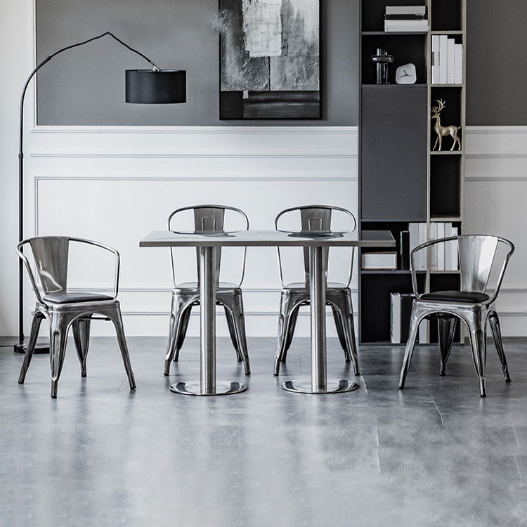 1/2/3/5 Pieces Industrial Bar Set Stainless Steel Bar Stool and Table Set