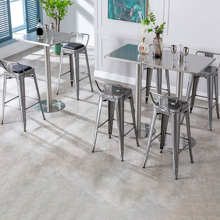 1/2/3/5 Pieces Industrial Bar Set Stainless Steel Bar Stool and Table Set