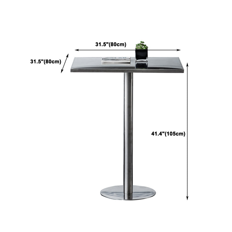 1/2/3/5 Pieces Industrial Bar Set Stainless Steel Bar Stool and Table Set