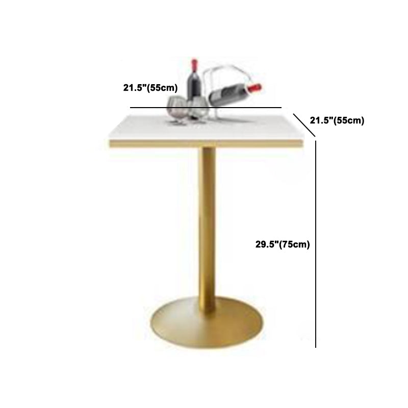 Glam 1/3/5 Pieces Bar Table Set Round Stone Counter Table with High Stools