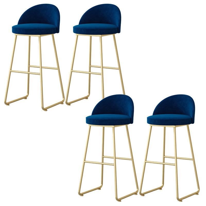 Nordic Glam Bar-stool Bucket Bar Stool for Home with Metal Legs