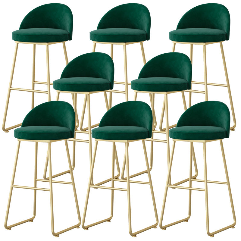 Nordic Glam Bar-stool Bucket Bar Stool for Home with Metal Legs