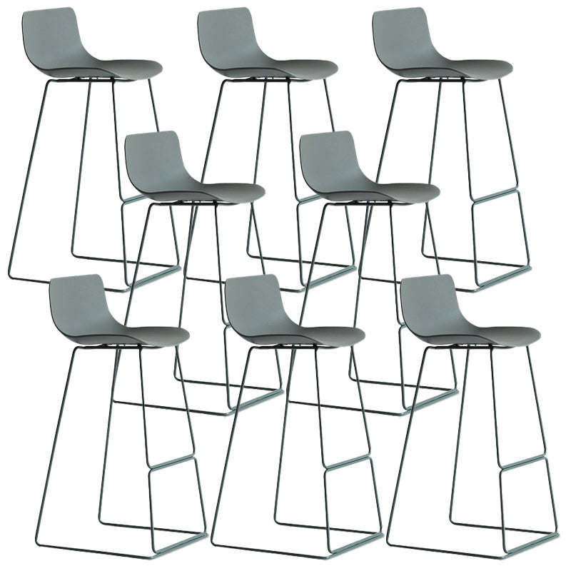 Modern Style Bar-stool Bucket Plastic Bar Stool with Metal Legs for Home