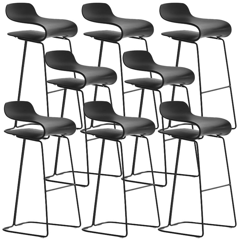 Modern Style Bar-stool Plastic Bar Stool with Metal Legs for Home
