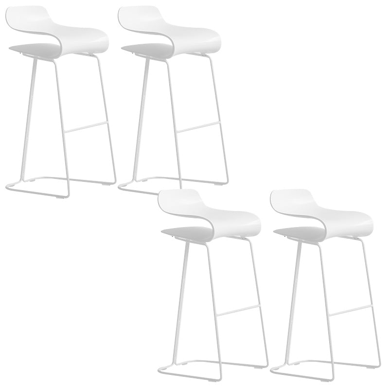 Modern Style Bar-stool Plastic Bar Stool with Metal Legs for Home