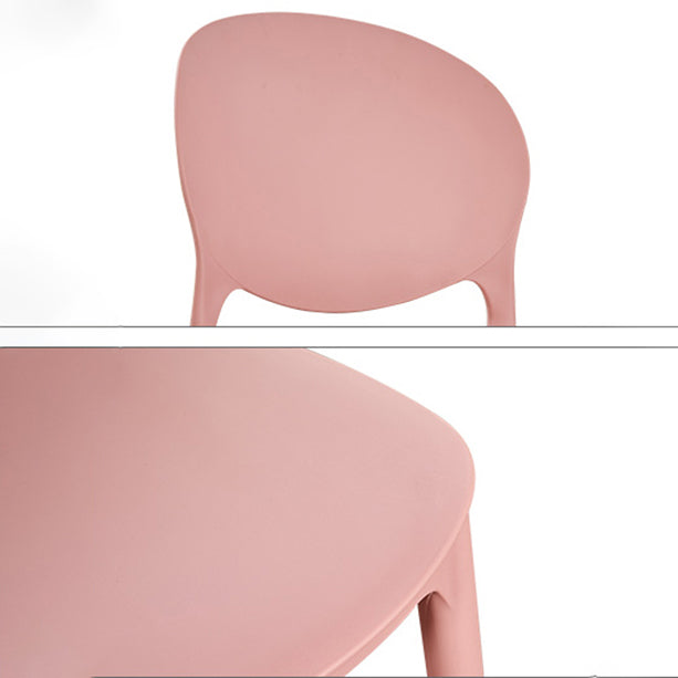 Modern Plastic Chair Kitchen Open Back Dining Side Furniture in Matte Finish