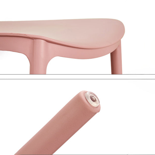 Modern Plastic Chair Kitchen Open Back Dining Side Furniture in Matte Finish