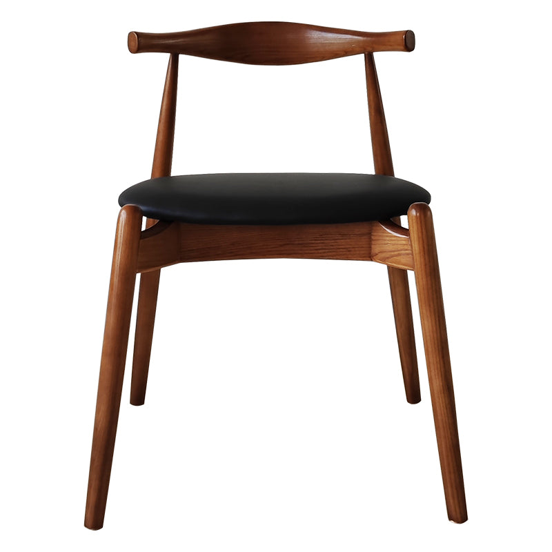 Modern Style Faux Leather Dining Chair Open Back Dining Side Chair