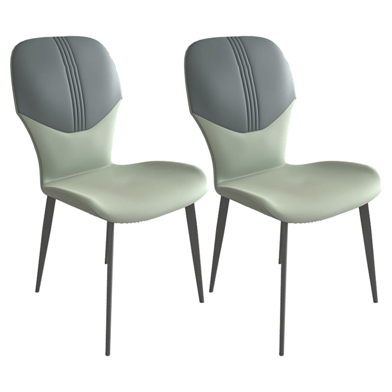 Industrial Metal Dining Room Chair PU Leather Dining Chairs for Home Use