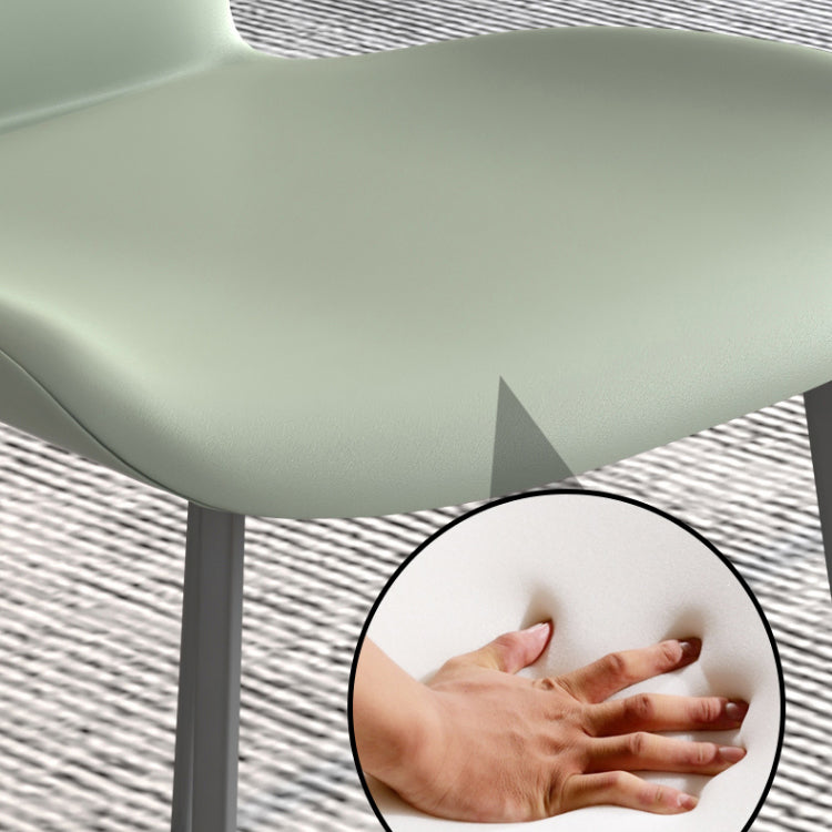 Industrial Metal Dining Room Chair PU Leather Dining Chairs for Home Use