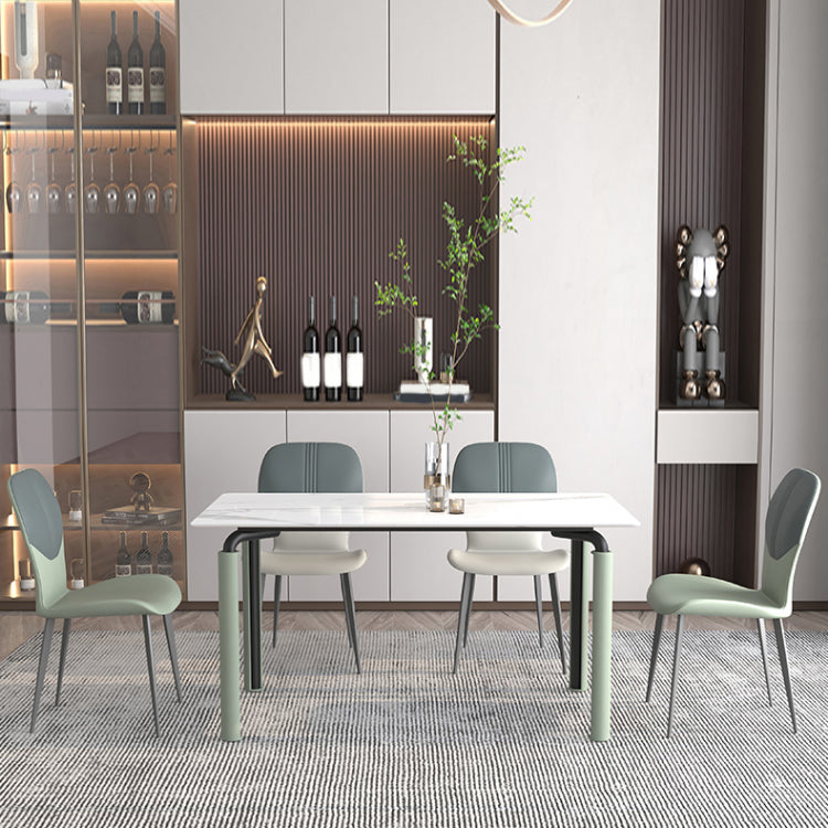 Industrial Metal Dining Room Chair PU Leather Dining Chairs for Home Use