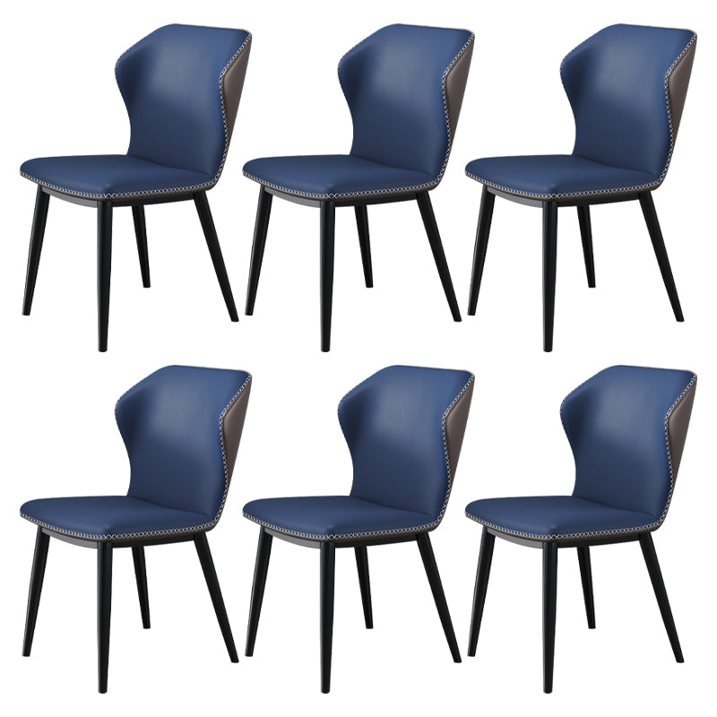 Industrial Metal Dining Room Chair Faux Leather Dining Chair for Restaurant Use
