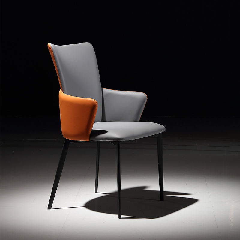 Modern Style Faux Leather Dining Side Chairs Upholstered Side Chairs for Restaurant Use