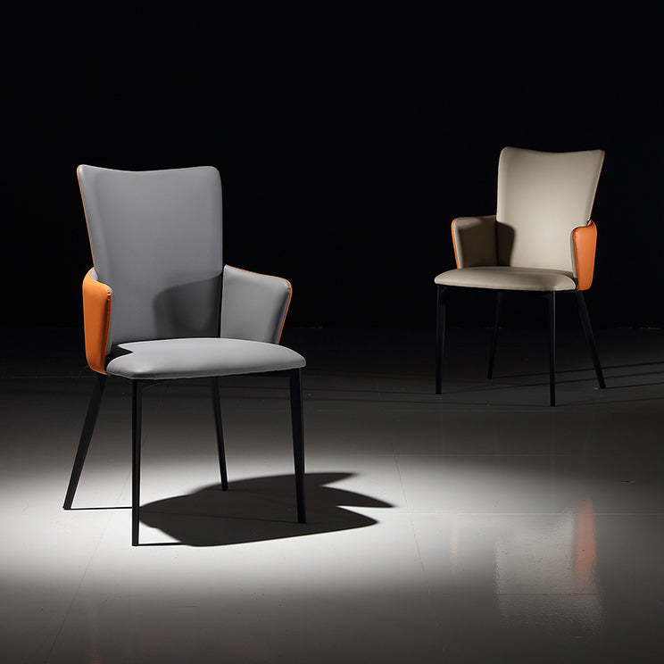 Modern Style Faux Leather Dining Side Chairs Upholstered Side Chairs for Restaurant Use