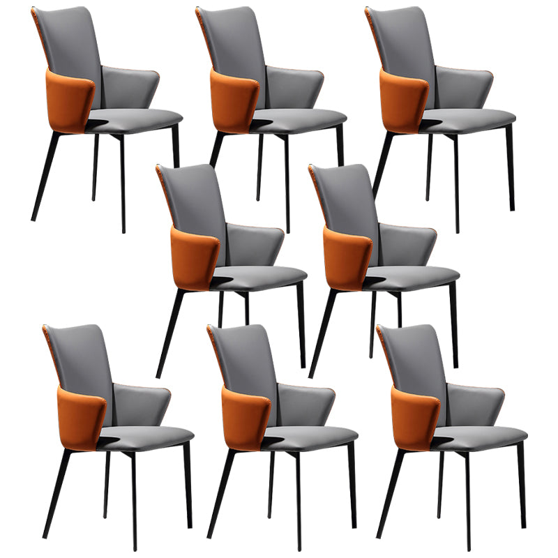 Modern Style Faux Leather Dining Side Chairs Upholstered Side Chairs for Restaurant Use