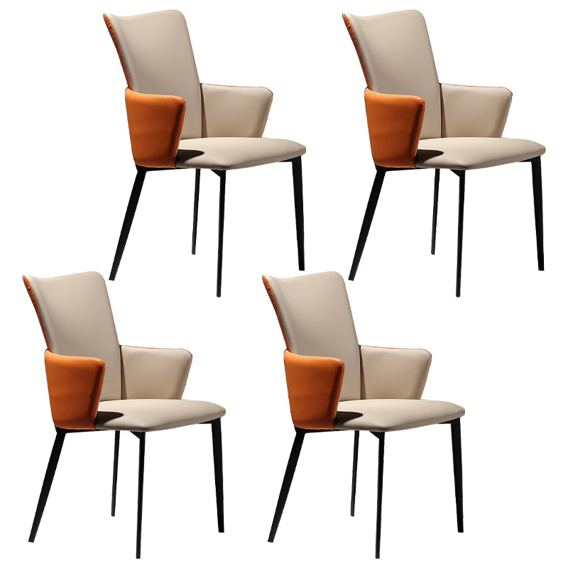 Modern Style Faux Leather Dining Side Chairs Upholstered Side Chairs for Restaurant Use
