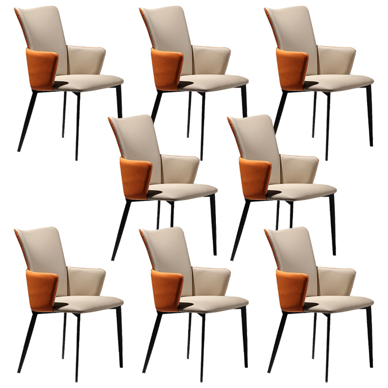 Modern Style Faux Leather Dining Side Chairs Upholstered Side Chairs for Restaurant Use