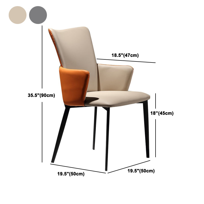 Modern Style Faux Leather Dining Side Chairs Upholstered Side Chairs for Restaurant Use