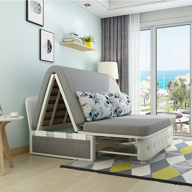 Armless Cotton Blend Contemporary Convertible Bed Sofa Couch
