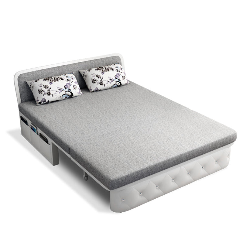 Armless Cotton Blend Contemporary Convertible Bed Sofa Couch