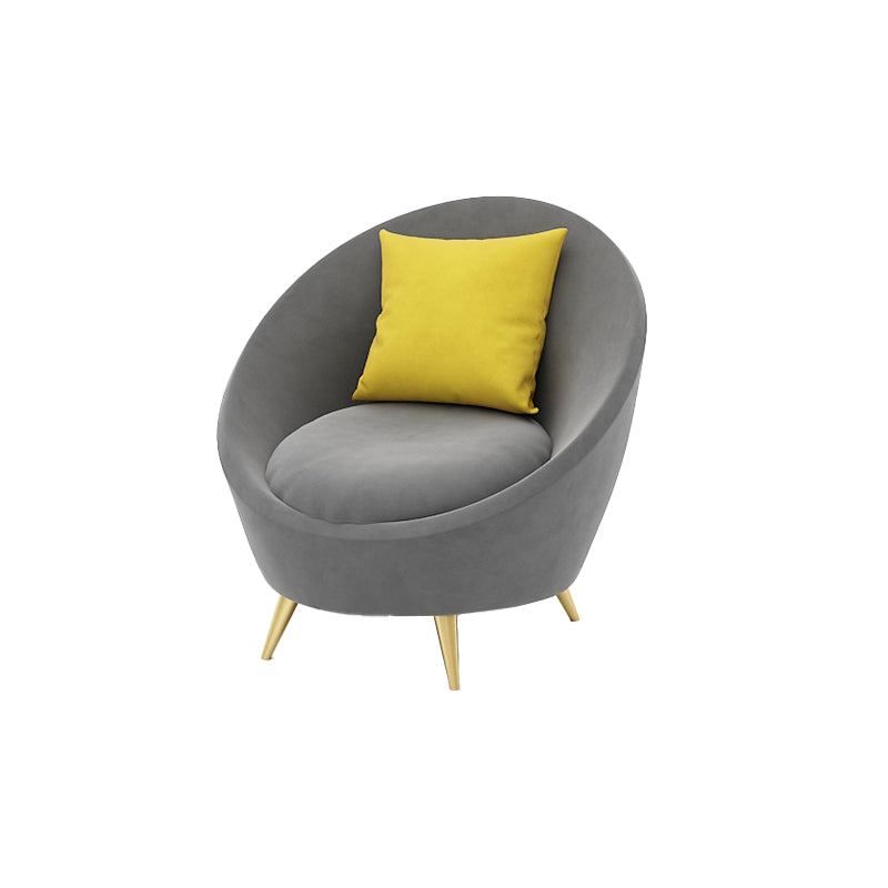 Velvet Sloped Arm Sofa Contemporary Standard Sofa with Sewn Pillow Back
