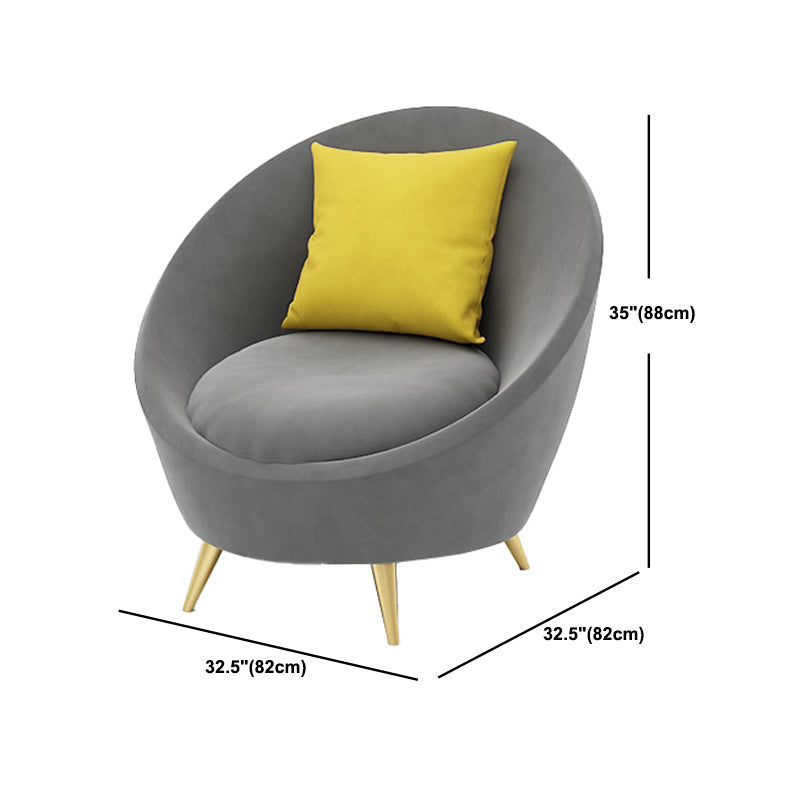 Velvet Sloped Arm Sofa Contemporary Standard Sofa with Sewn Pillow Back