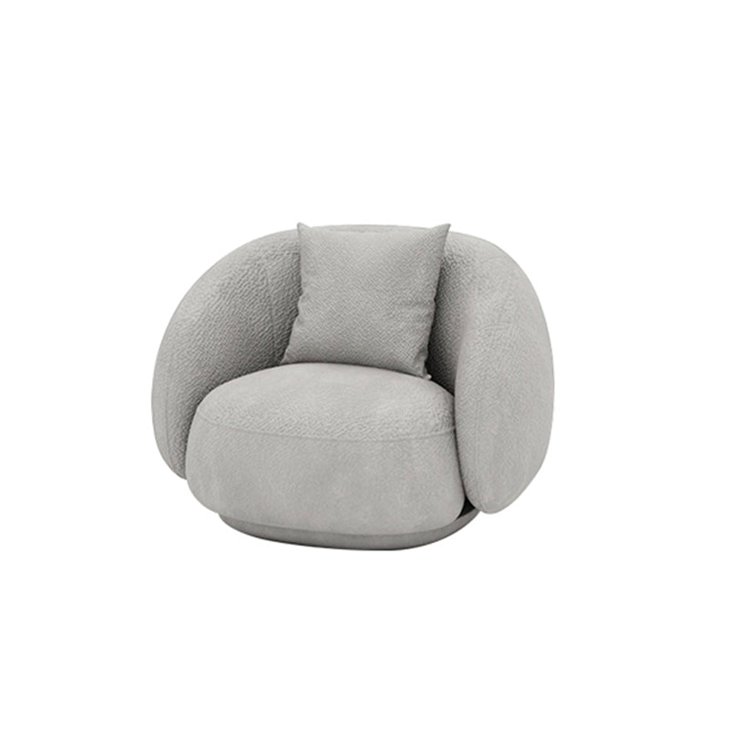 Contemporary Recessed Arm Sofa Pillow Back Curved Sofa for Living Room