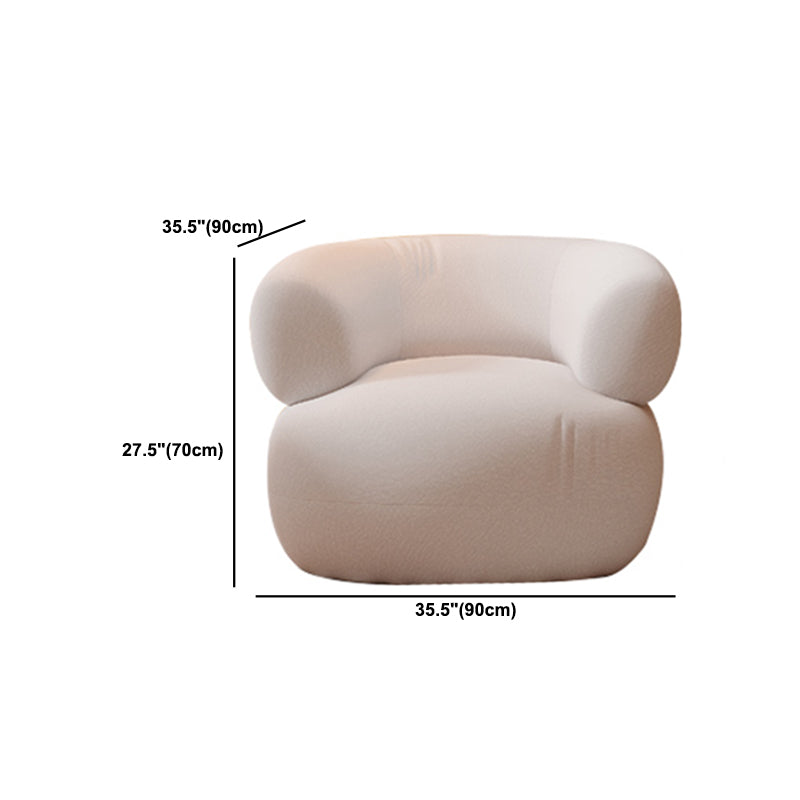 Modern Style Sofa Bed Curved Back with Sponge Cushions Filled with Sloped Armrest