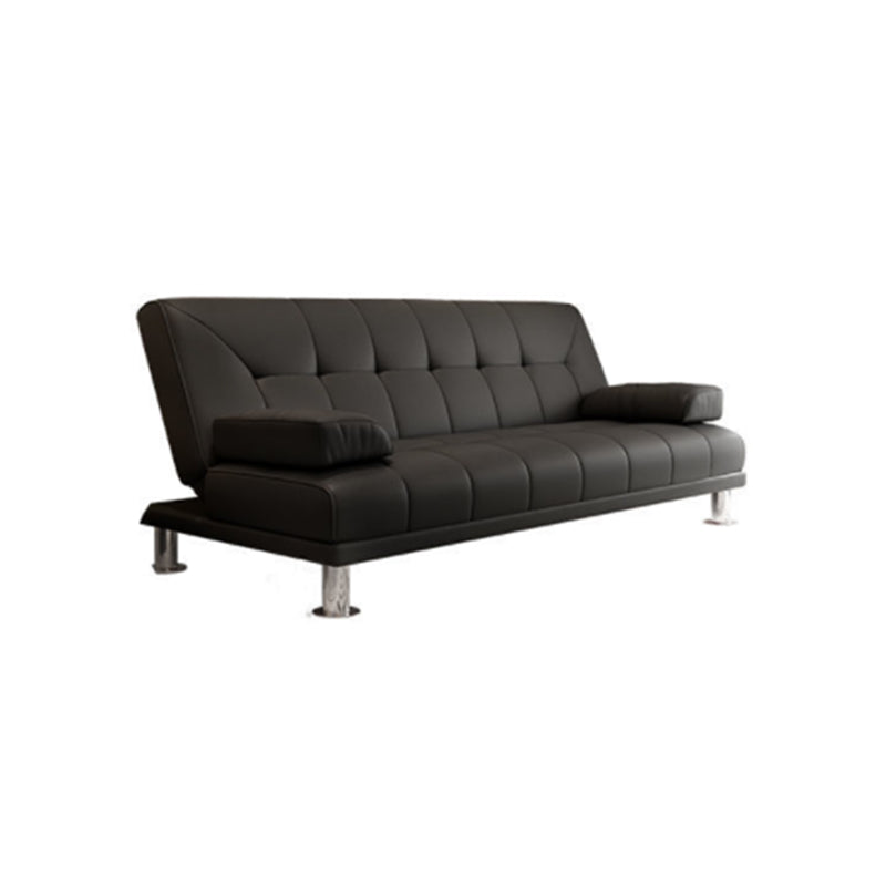 31.5"/34.6" H Faux Leather Pillow Top Arm Tufted Sofa Bed For Living Room