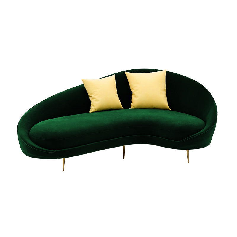 Ultra-Modern Curved Sofa with Tight Back and Tuxedo Arm for Apartment