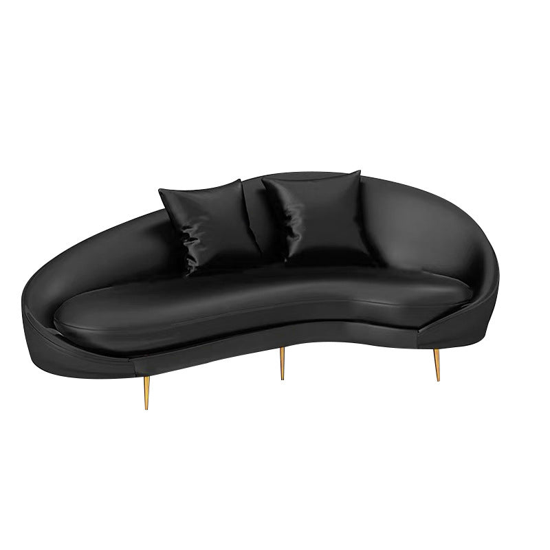 Ultra-Modern Curved Sofa with Tight Back and Tuxedo Arm for Apartment