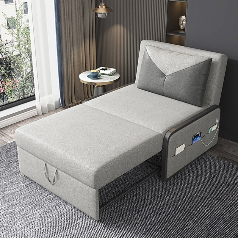 Faux Leather Stain Resistant Contemporary Armless Bed Sofa Couch