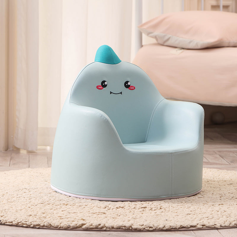 PU Arms Included Barrel Accent Chair with Fixed Back, Flared Arms for Living Room