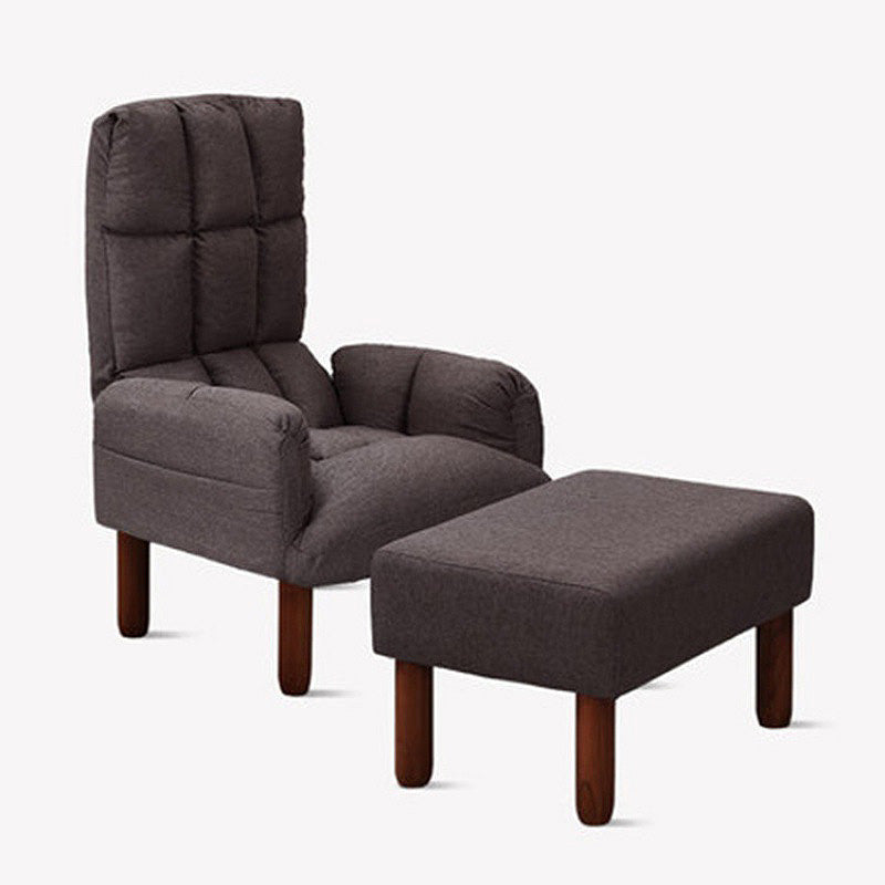 Linen Lounge Chair 20.86" L x 18.89" W Adjustable Accent Chair with Storage