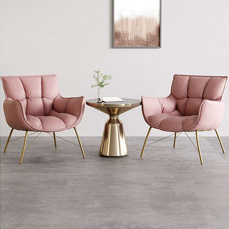 Faux Leather Arm Chair 28.34" L x 28.74" W x 33.85" H Accent Armchair for Living Room