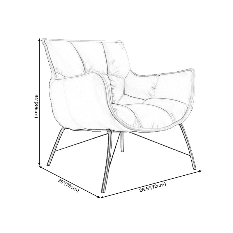 Faux Leather Arm Chair 28.34" L x 28.74" W x 33.85" H Accent Armchair for Living Room