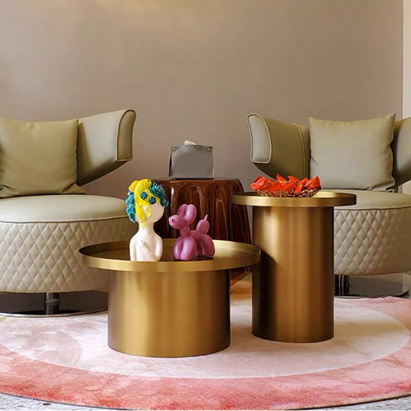 Mid-century Modern Style Pedestal Base Metal Color Selection Coffee Table