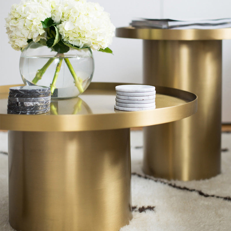 Mid-century Modern Style Pedestal Base Metal Color Selection Coffee Table