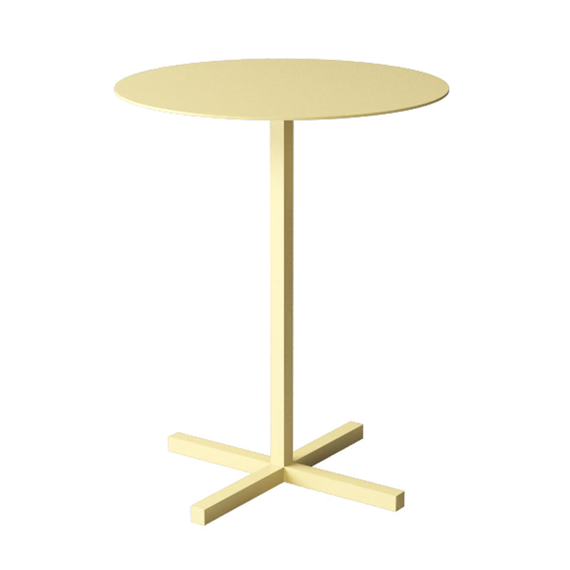 23.6"/27.5"Tall Metal Pedestal Solid Color Round Table Top Coffee Table