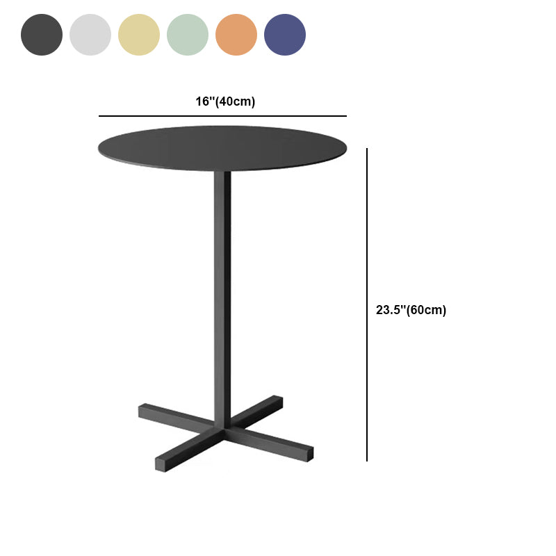 23.6"/27.5"Tall Metal Pedestal Solid Color Round Table Top Coffee Table