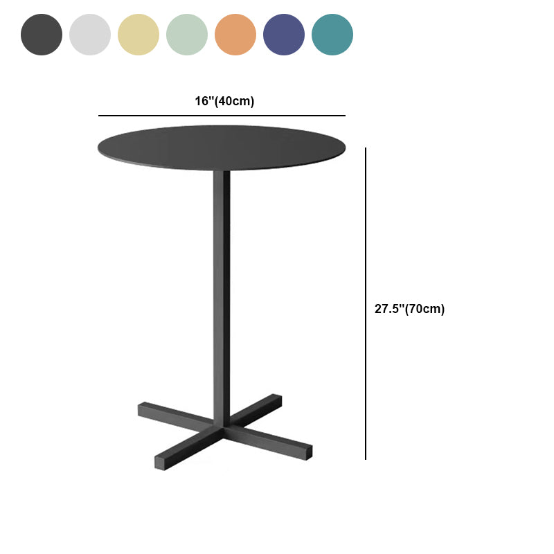 23.6"/27.5"Tall Metal Pedestal Solid Color Round Table Top Coffee Table