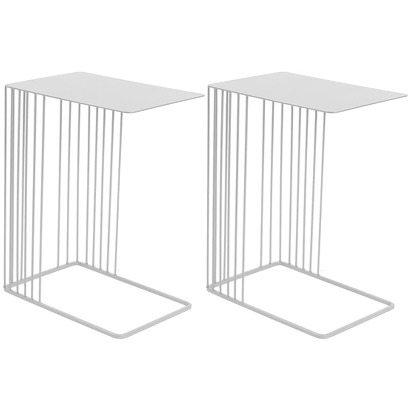 Mid-Century 17.7-inch Rectangular Top End Side Table Metal C Side Table
