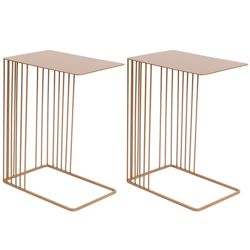 Mid-Century 17.7-inch Rectangular Top End Side Table Metal C Side Table