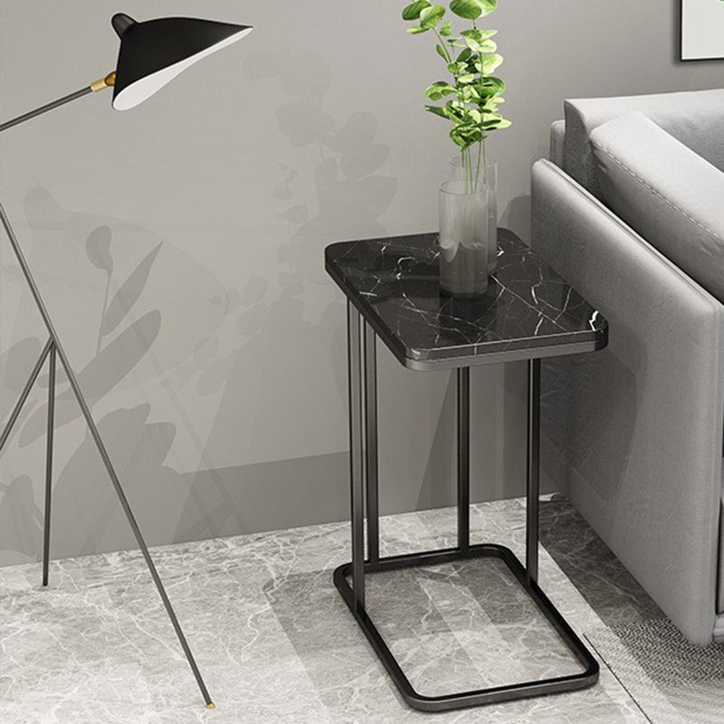 Mid-Century 17.7-inch Rectangular Top End Side Table Metal C Side Table