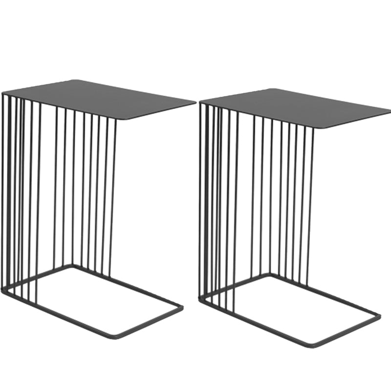 Mid-Century 17.7-inch Rectangular Top End Side Table Metal C Side Table