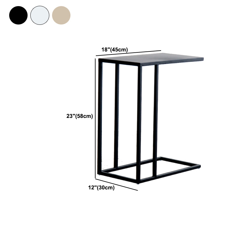 Mid-Century 17.7-inch Rectangular Top End Side Table Metal C Side Table